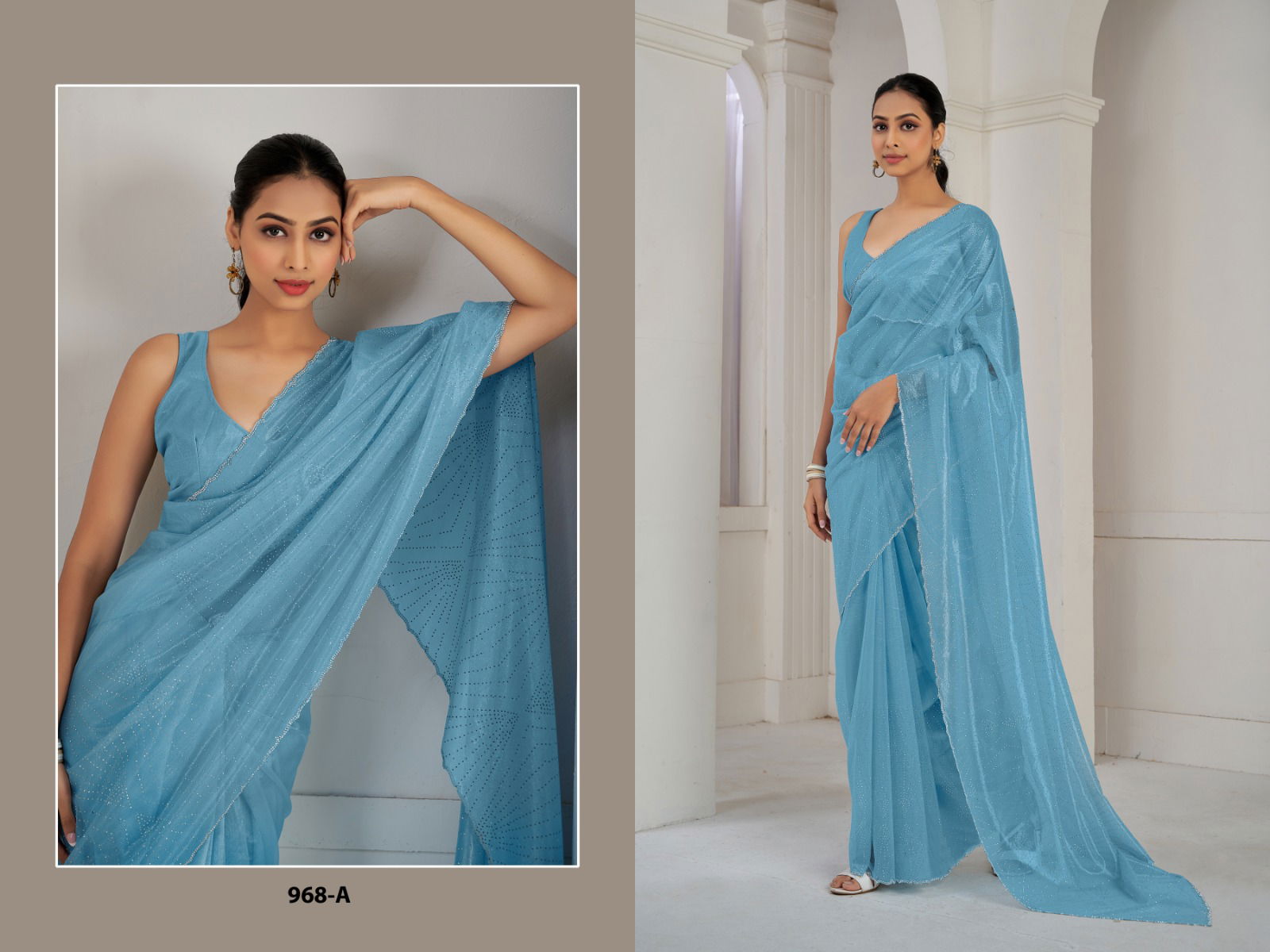 Mehek 968 A To R Organza Designer Party Wear Sarees Wholesale Shop In Surat